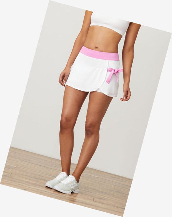 Fila 30 Love Side Tie Skort Wht/Cycl | 8235OWIXJ