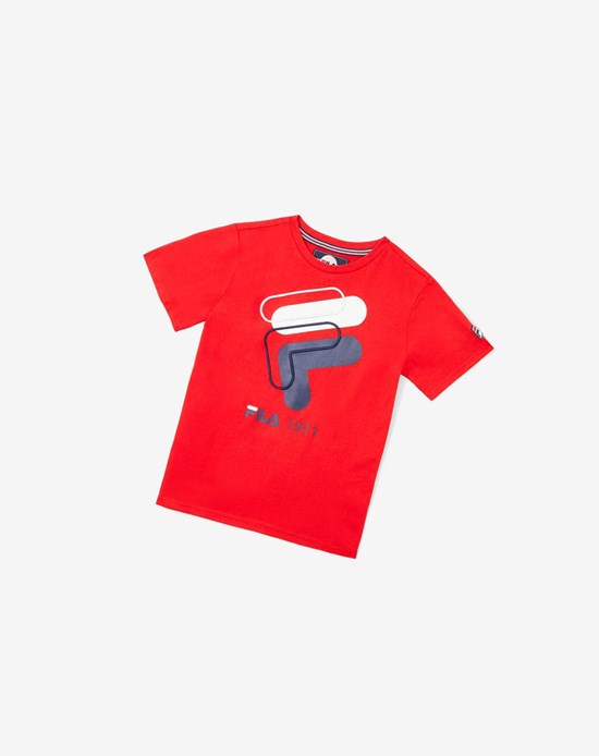 Fila 3d Logo Tee Rosse | 0716PZBXW