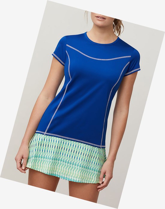 Fila Acqua Sole Cap Sleeve Tank Fblu/Wht | 6482NIREW