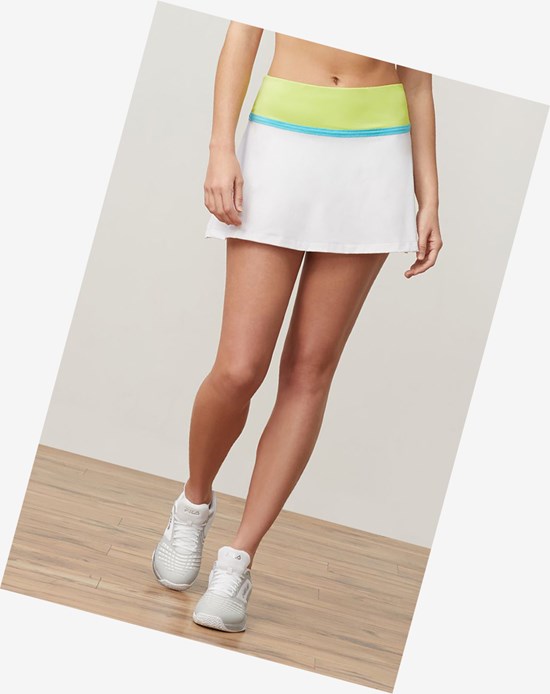 Fila Acqua Sole Flare Skort Wht/Sgrn/Fblu | 4150ZLCIG