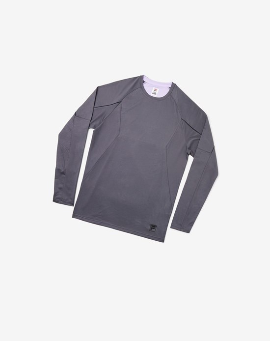 Fila Adrenaline Performance Long Sleeve Crew Grigie Scuro Lavanda | 5187IWXDS