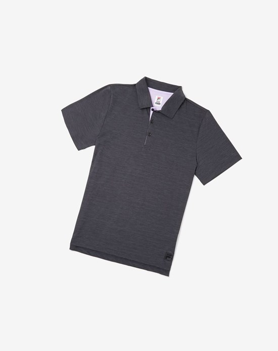 Fila Adrenaline Performance Melange Polo Nere Lavanda Nere | 9465VQJDW