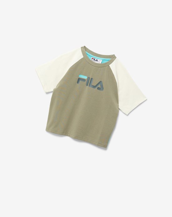 Fila Aisha Tee Blu Verde Acqua | 9410FOCEA