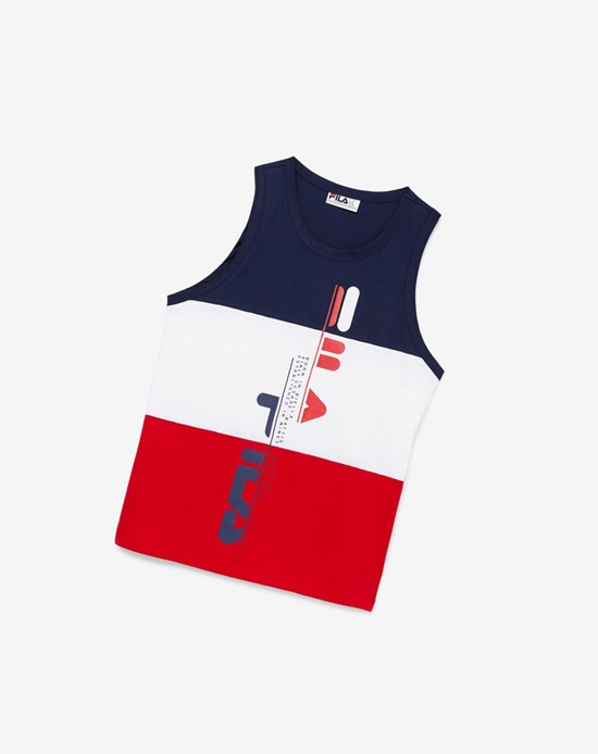 Fila Alf Tank Bianche Rosse | 9451HQGVU