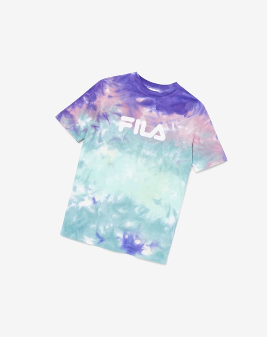 Fila Alivia Tie Dye Tee Blu | 0826YFMQC