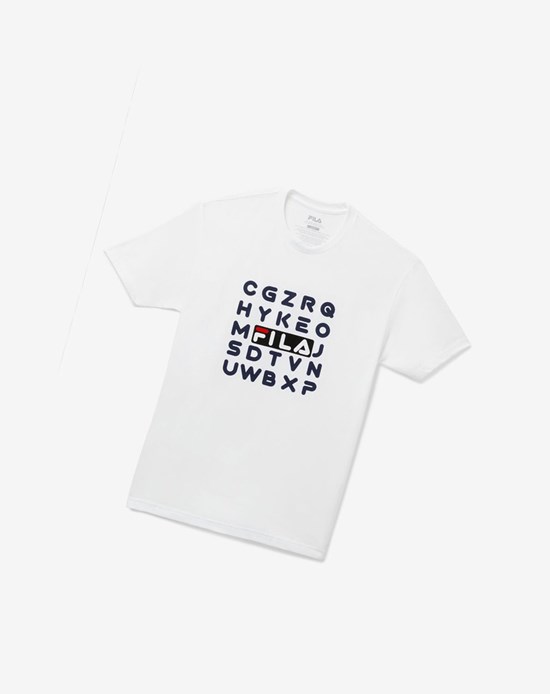 Fila Alphabet Tee Bianche | 9524LICVD