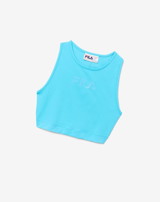Fila Alva Crop Top Blu | 7128OBVTS