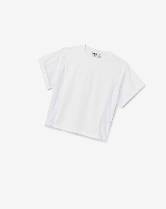 Fila Amytis Mesh Panel Tee Bianche | 6742DGEVX
