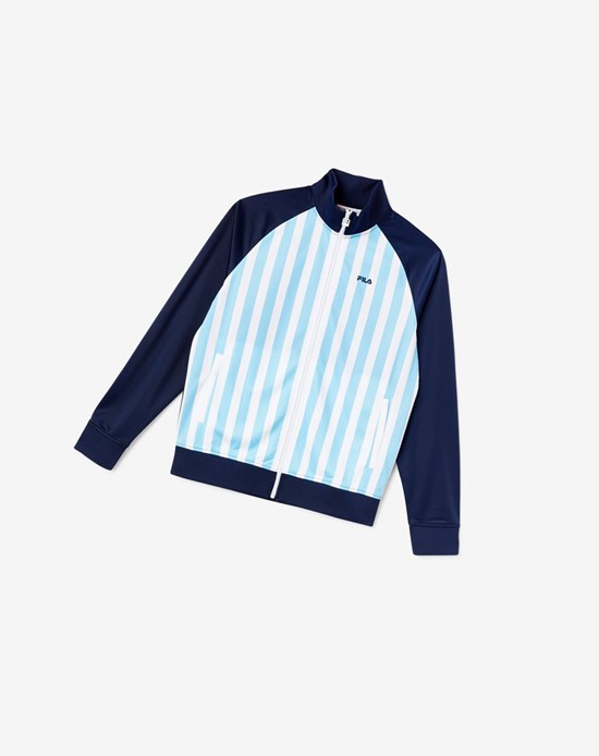 Fila Argentina Pista Jacket Blu Marino Bianche | 3754VWBOR