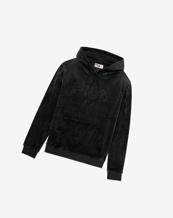 Fila Asher Velour Hoodie Nere | 2945AORLT