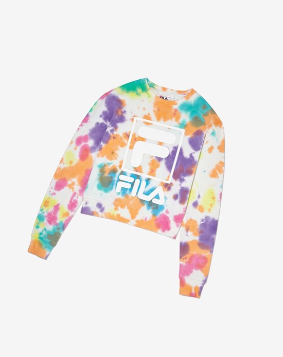 Fila Ashley Tie Dye Sweatshirt Colorate | 4785MZTQL
