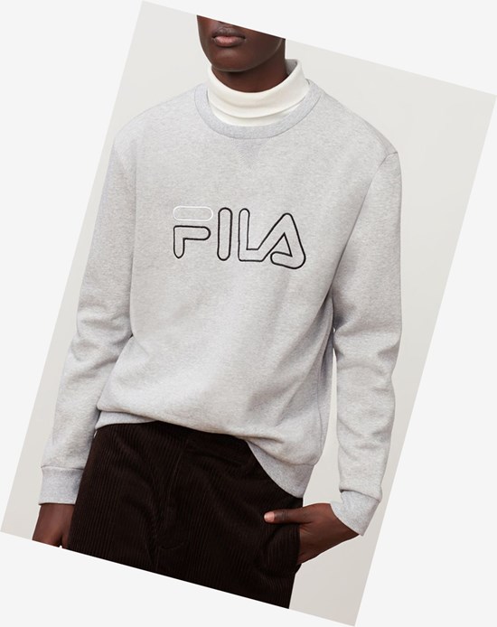 Fila Basil Sweatshirt Lgrym/Blk/Wht | 6739ZFWPC