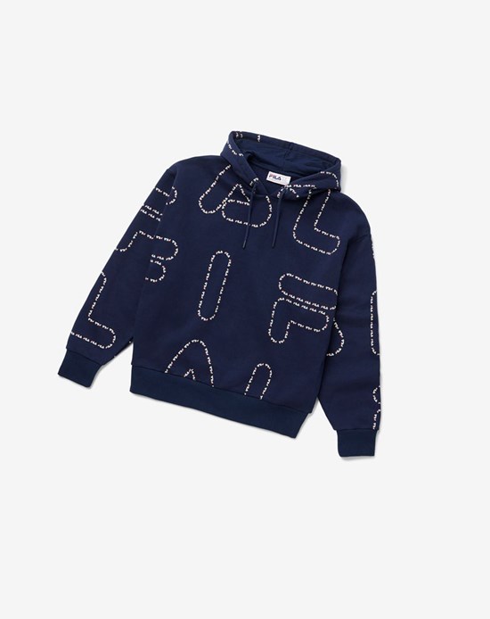 Fila Bedford Hoodie Blu Marino | 2489MBADQ