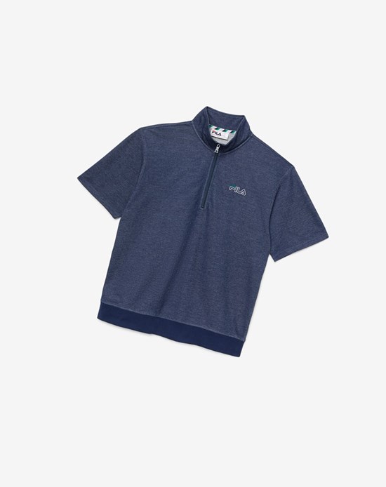 Fila Begich 1/2 Zip Top Bianche Verdi | 2450CWOZR