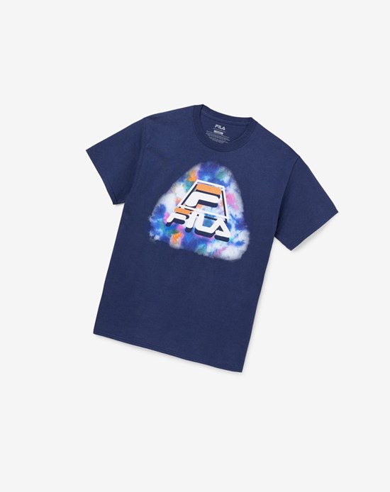 Fila Boniface Tie Dye Tee Blu | 7921QMRKN