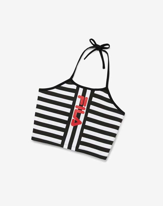 Fila Brinley Halter Tank Nere Bianche Rosse | 6479XLSDY