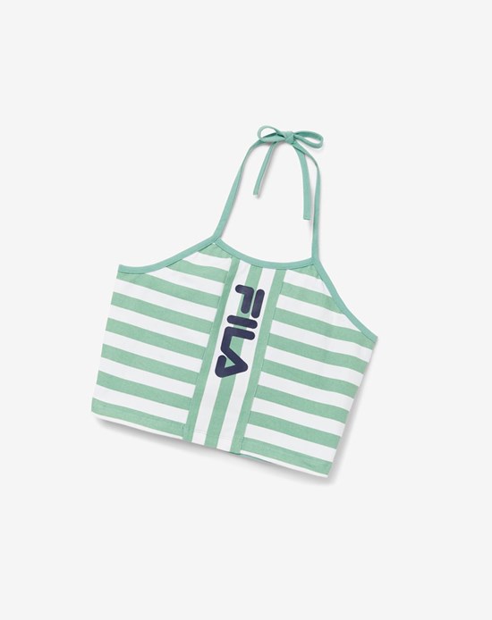 Fila Brinley Halter Tank Verdi Bianche | 1673YZGSW
