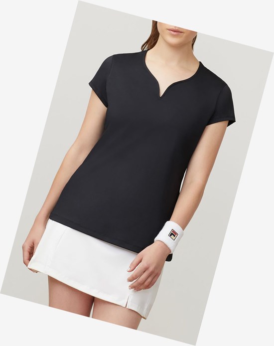 Fila Cap Sleeve Top Nere | 6287PIDRA