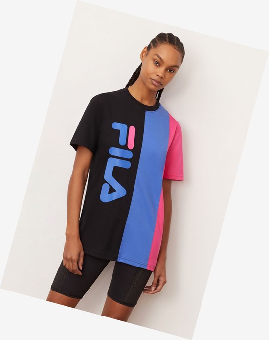 Fila Cassa Tee Blk/Ampb/Mage | 9573SNCJM