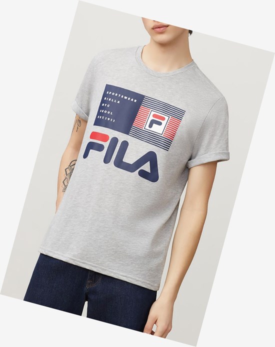 Fila Celso Grafica Tee Greyheather | 8197SFGJR