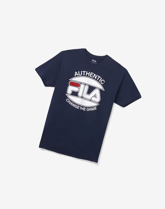 Fila Change The Game Tee Blu Marino | 9752OGYFW