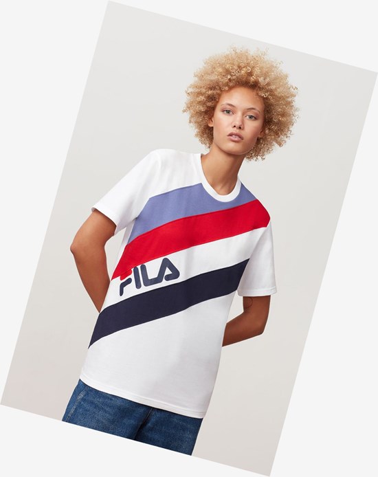 Fila Cho Tee Wht/Peac/Cred/M | 9478HRYVN