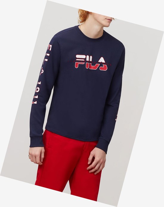 Fila Christophe Long Sleeve Tee Peac/Cred/Wht | 0453FEOJH