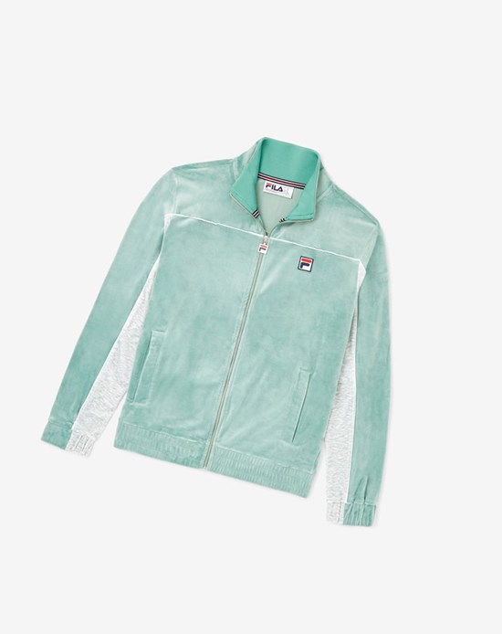 Fila Cisco Velour Jacket Grigie Bianche | 2476RMQGS