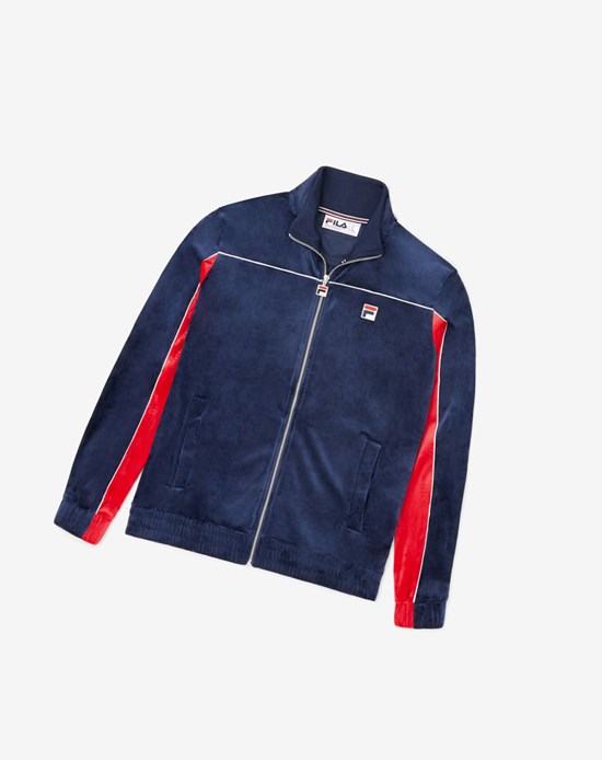 Fila Cisco Velour Jacket Rosse Bianche | 0965JXWRN