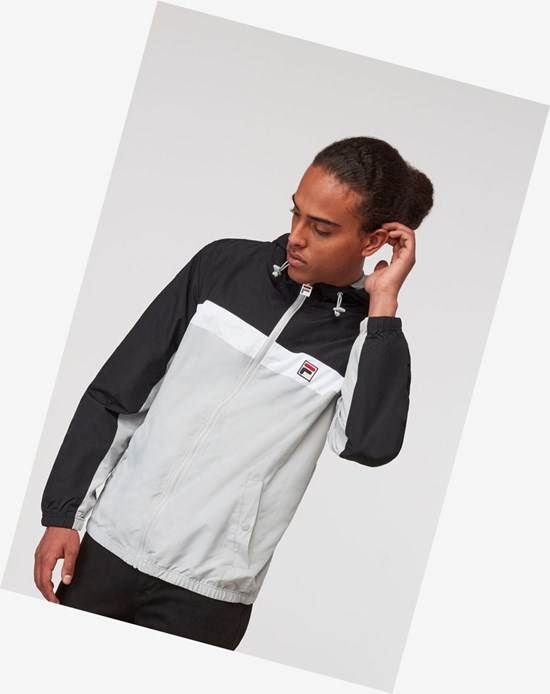 Fila Clipper Vento Jacket Blk/Hris/Wht | 4532QLNVZ