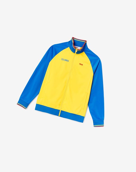 Fila Colombia Pista Jacket Gialle Blu Rosse | 7458SQYBE