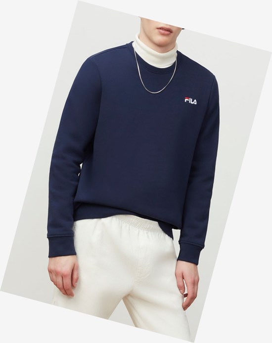 Fila Colona Sweatshirt Blu Marino Bianche Rosse | 8327DOWRY