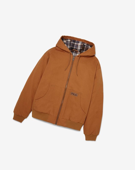 Fila Con Cappuccio Bomber Jacket 971 Chestnut | 0467HERCZ