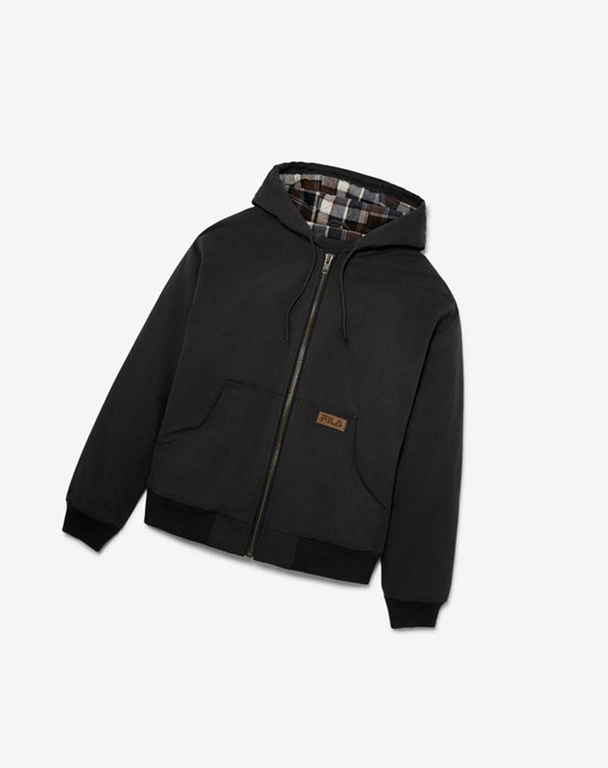 Fila Con Cappuccio Bomber Jacket Nere | 4831LQJSD