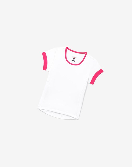 Fila Core Corta Sleeve Top Wht/Bpnk | 3096DPIRL