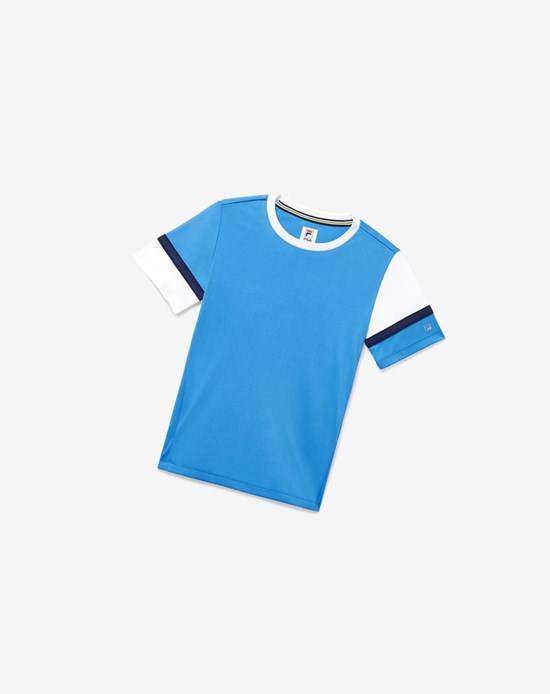 Fila Core Doubles Crew Bianche Blu Marino | 6852CLROD