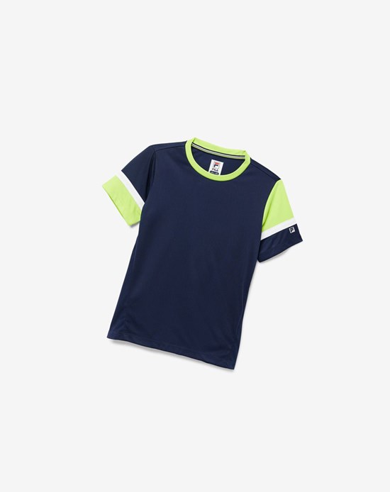 Fila Core Doubles Crew Blu Marino Bianche | 2584OYADZ