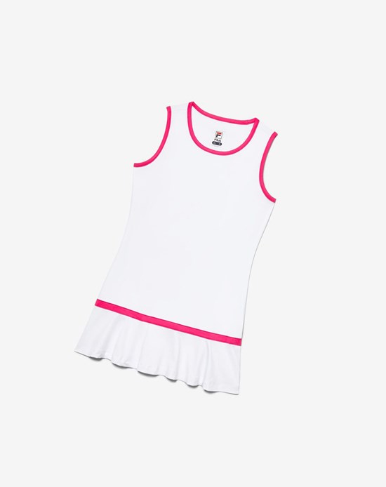 Fila Core Tennis Vestito Bianche Rosa | 2569STCJZ