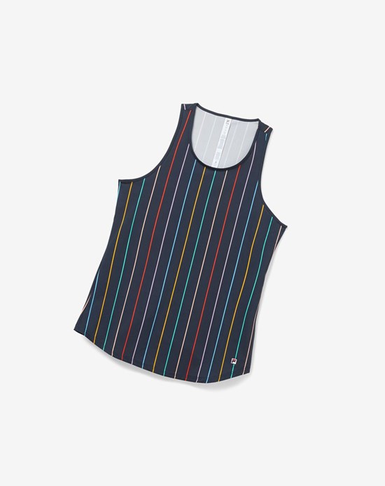 Fila Cross Court Long Loose Fit Tank Indaco | 1036DOEBZ
