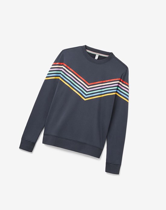 Fila Cross Court Long Sleeve Crew Indaco | 2463PDXQF