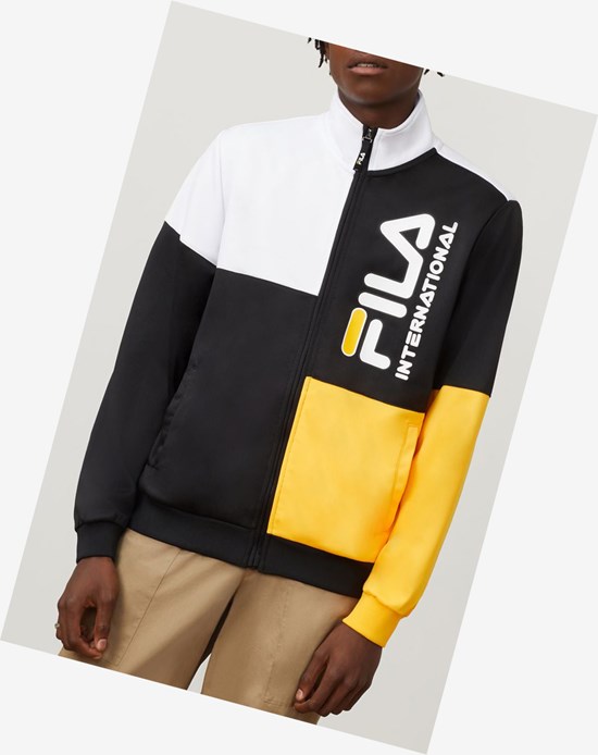 Fila Daniele Pista Jacket Blk/Gfus/Wht | 0432UZSNT