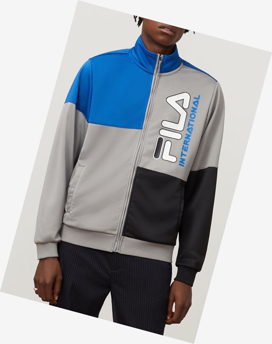 Fila Daniele Pista Jacket Fgry/Blk/Bblu | 9683VIDXP