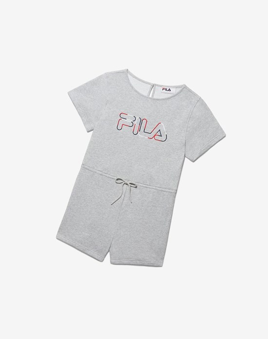 Fila Delaney Romper Ltgreymarl | 6498VIQEC
