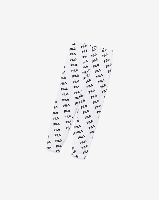 Fila Diagonal Logo Jogger Bianche Nere | 1930HCKSA