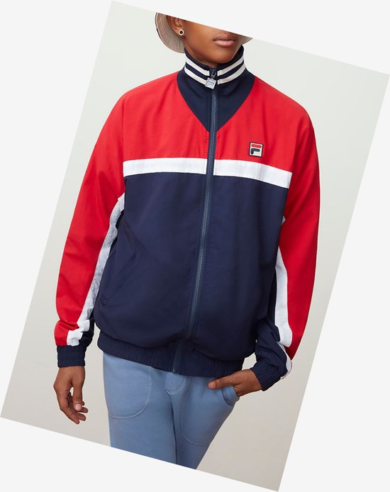 Fila Diego Pista Jacket Peac/Cred/Wht | 7856QCHVA