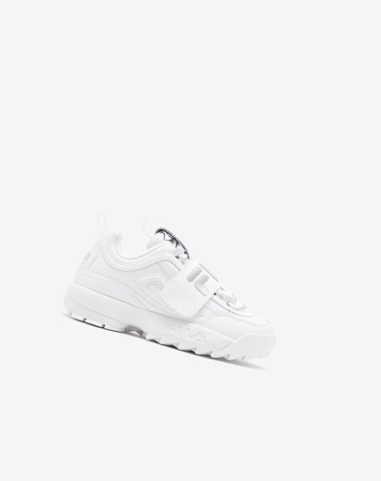 Fila Disruptor 2 Applique Sneakers Bianche Argento Bianche | 6840QVIUO