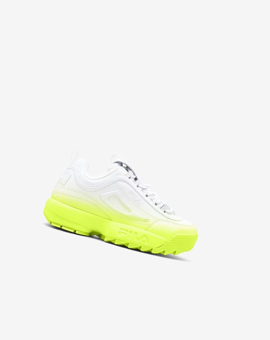 Fila Disruptor 2 Brights Fade Sneakers Wht/Wht/Sfty | 6307EOHTQ
