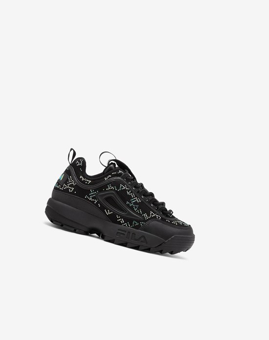 Fila Disruptor 2 Diamante Sneakers Blk/Blk/Irid | 8913CVYXA