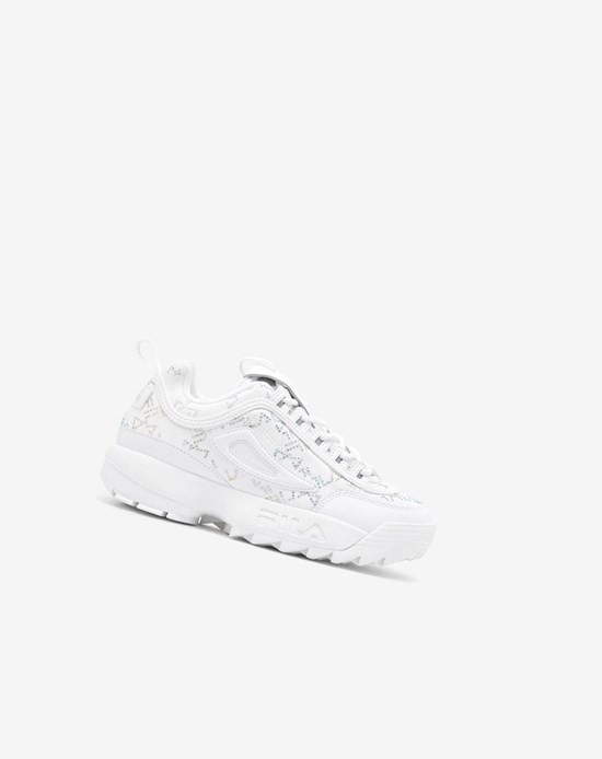 Fila Disruptor 2 Diamante Sneakers Wht/Wht/Irid | 0356XMENP