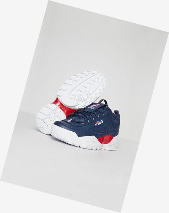 Fila Disruptor 2 Lab Sneakers Blu Marino Bianche Rosse | 4198CPDOB